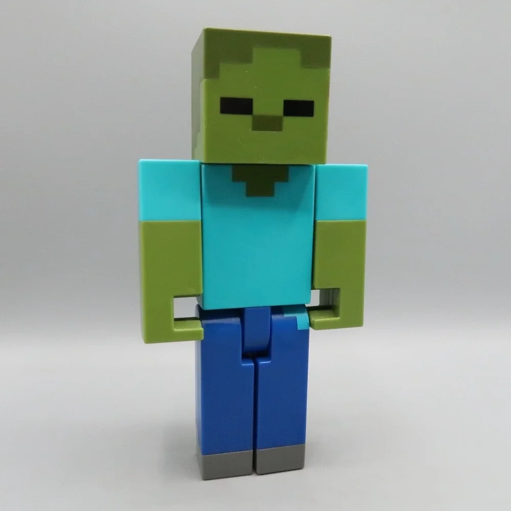 Minecraft Zombie 8 inch Mattel Plastic Posable‎ Toy 2016 Large Size